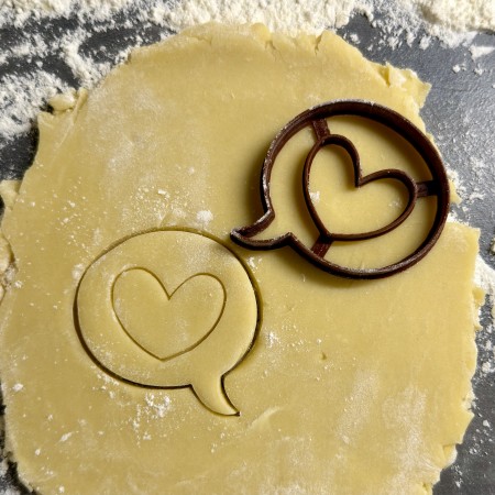 Emporte-pièce Bulle de BD Coeur