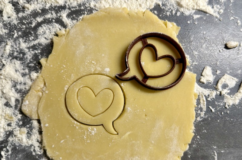 Emporte-pièce Bulle de BD Coeur